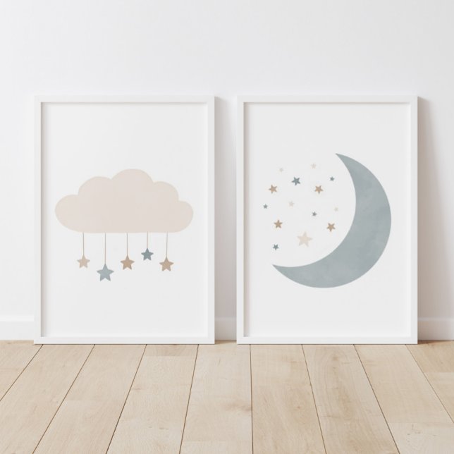 Nuage bleu neutre et décoration de pépinière pour  (Créateur téléchargé)