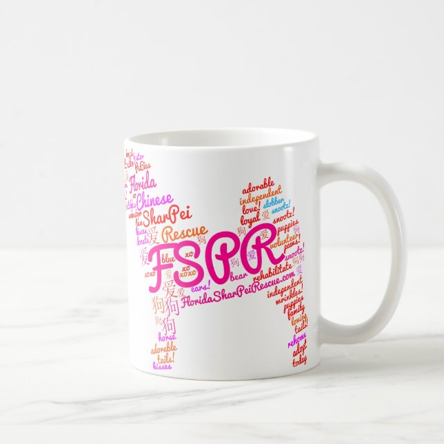 Nuage de mot de FSPR tasse de 11 onces (Droite)