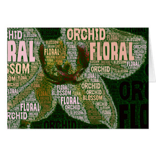 Nuage de mot floral orchidée en fleurs