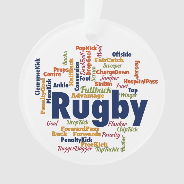 Nuage de mots de rugby à XV (devant)