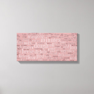 Nuage de mots lié à la cuisine Mur Toile