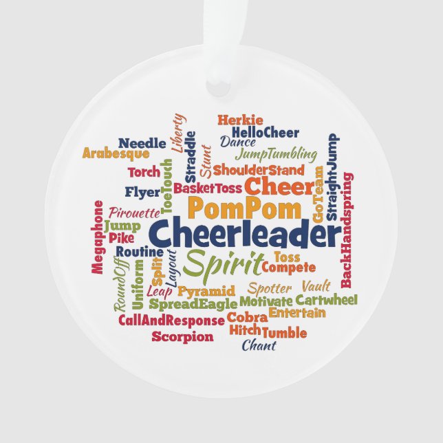 Nuage de mots Pom-pom girl (Cheer Leader) (devant)