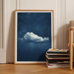 Nuage indigo impression moody peinture de nuage bl