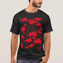 nuage rouge et t-shirt soleil pour hommes et femme