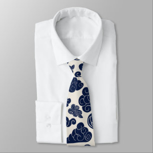 Nuages Auspicious Cravate Motif traditionnelle chi