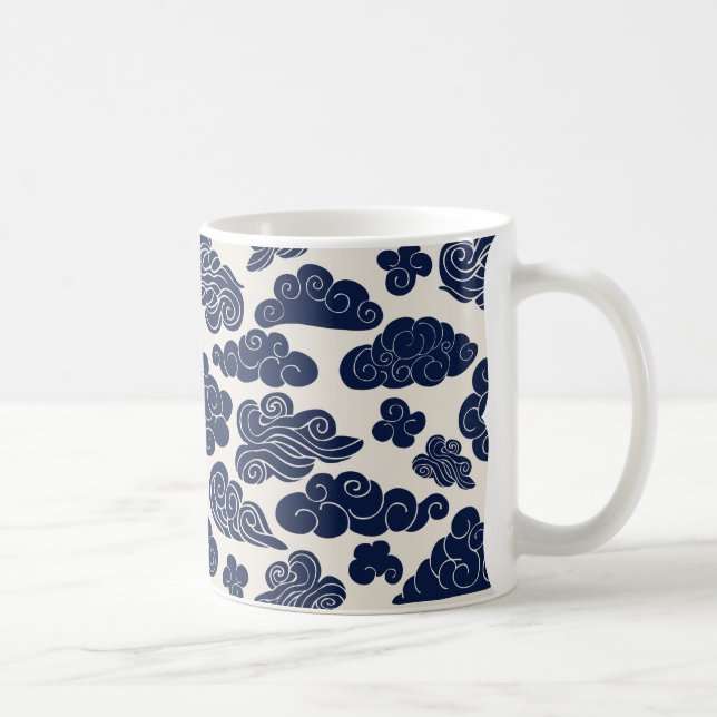 Nuages Auspicious Mug Motif chinois traditionnel (Droite)