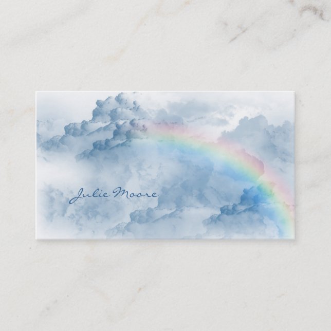 Nuages avec le carte de visite personnel (Devant)