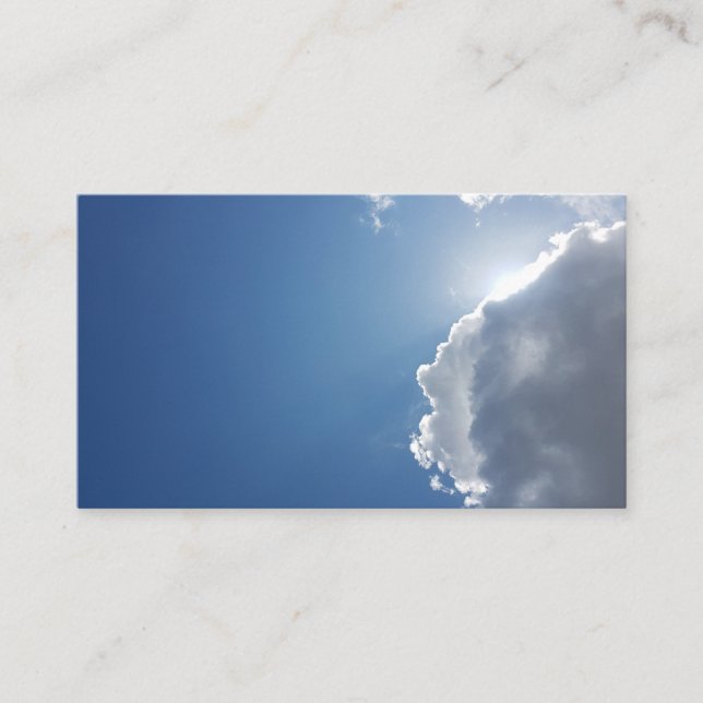 Nuages blancs de Sun et cartes de visite 2019 de (Devant)