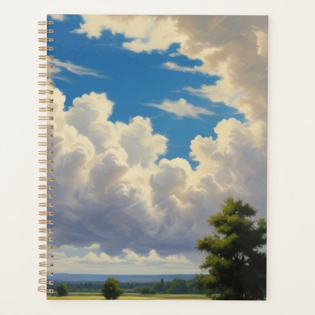 Nuages blancs et ciel bleu clair (Devant)