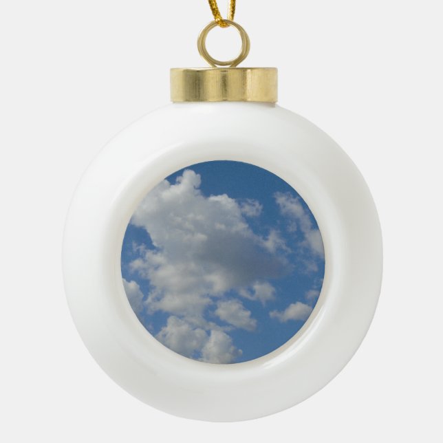 Nuages blancs/gris et ornement ciel bleu (Devant)