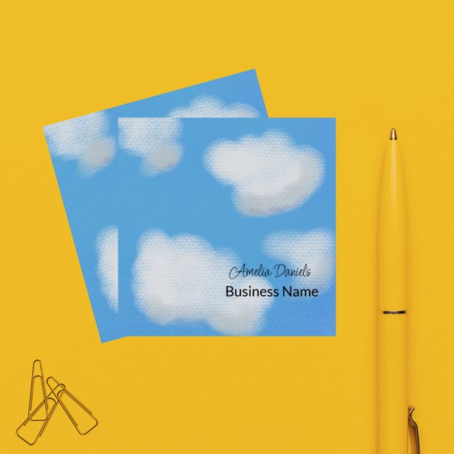 Nuages blancs sur Carte de visite Blue Sky (Créateur téléchargé)