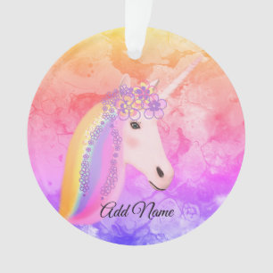 Nuages colorés d'arc-en-ciel mignon de licorne