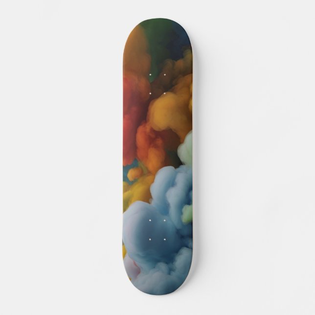 Nuages colorés Skateboard (Recto)