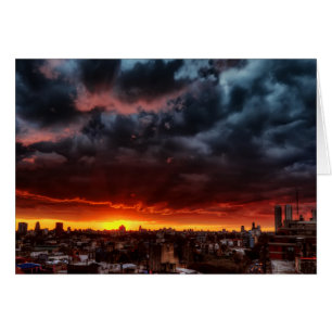 Nuages, Coucher De Soleil Et Rouge
