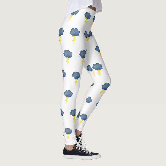 nuages de tempête bleu éblouir les femmes leggings (Droite)