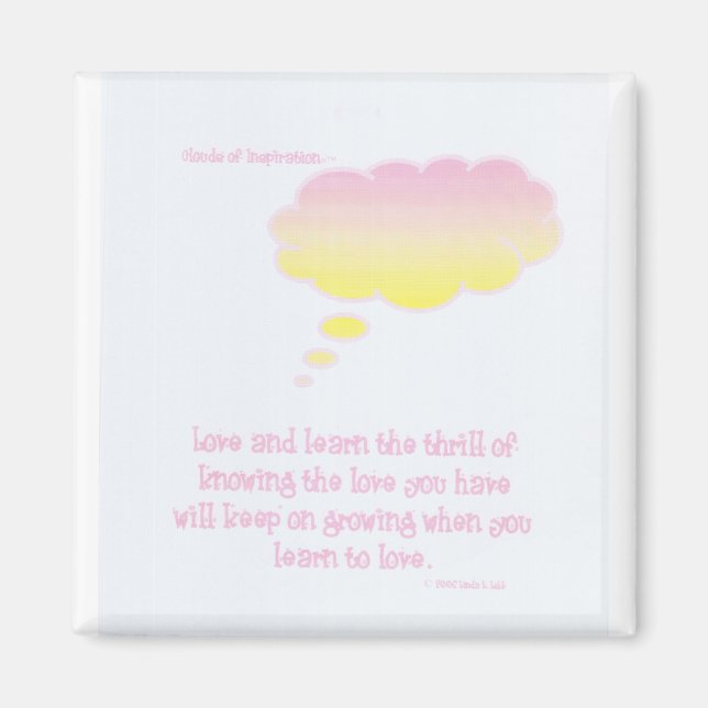 Nuages d'inspiration : aimant d'amour et d'apprent (Devant)