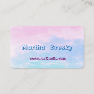 Nuages Dreamy Studio Cartes de visite angle arrond