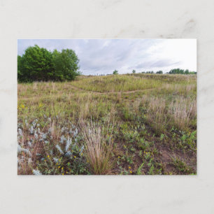 nuages gris dunes prairie paysage carte postale