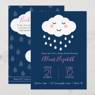 Nuages   Invitation bébé "douche"