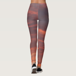 Nuages roses Sunrise Couleurs Ciel Leggings photo,