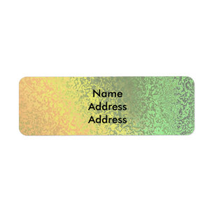 Nuances d'automne vert Jaune Adresse de retour Lab