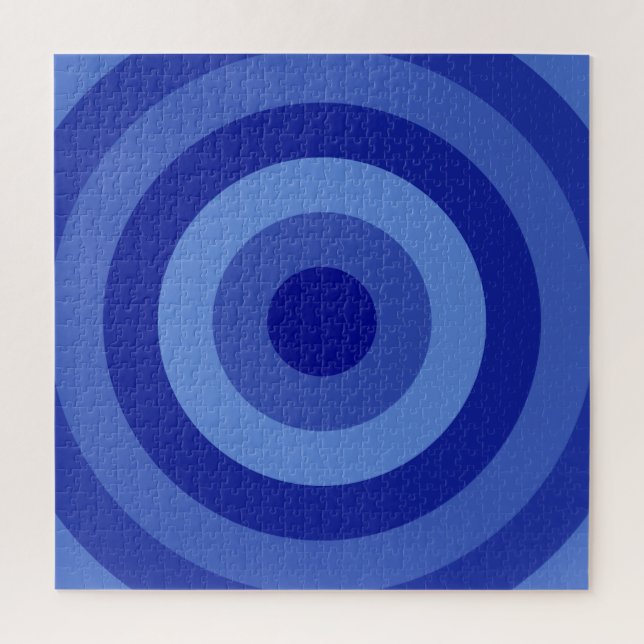 Nuances de Bleu Anneaux Jigsaw Puzzle (Vertical)