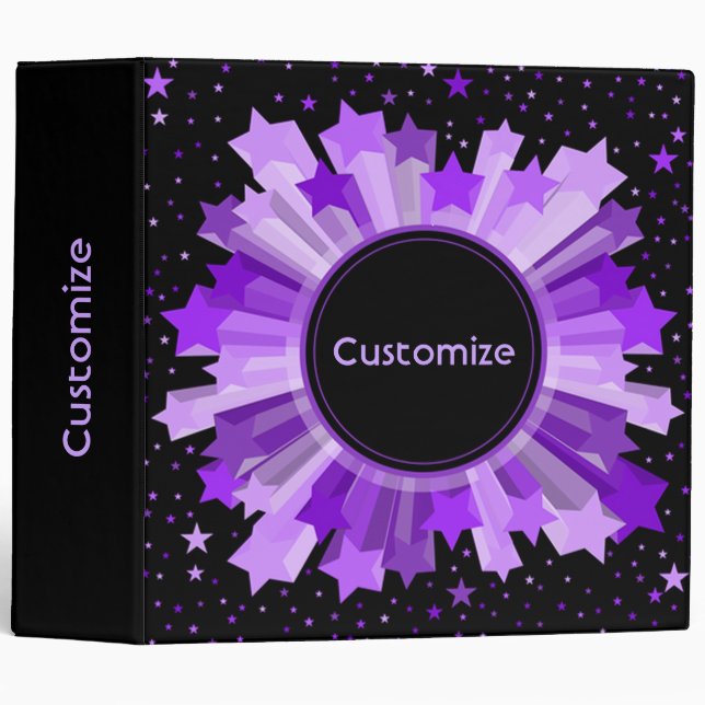 Nuances De Classeur De Starburst Violet (Devant/Côté)