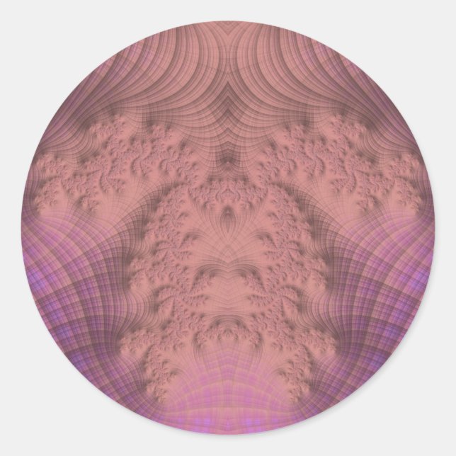 Nuances de rose et de violet ~ Sticker rond classi (Devant)