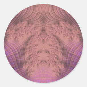 Nuances de rose et de violet ~ Sticker rond classi