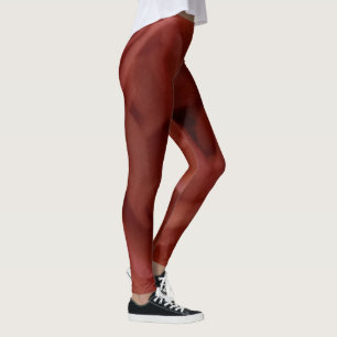 Nuances de rouge foncé Brown élégantes Leggings