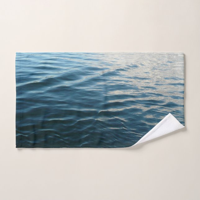 Nuances d'eau bleue Photographie de la nature Abst (Serviette à main)