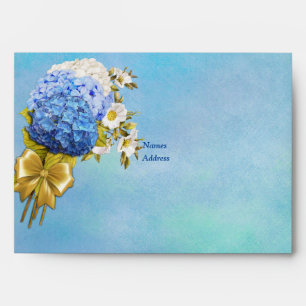 Nuances des enveloppes d'aquarelle bleue