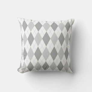 Nuances neutres de coussin à motifs de losanges
