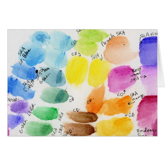 Nuancier de peinture d'aquarelle (Devant horizontal)
