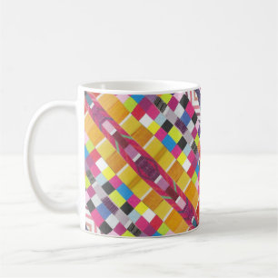 Nuancier rouge diagonale et bouchon coloré Mug