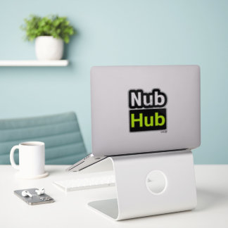 Nub Hub Logo Sticker With Black Trim