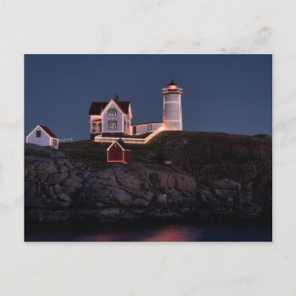 Nubble at Christmas Postcard