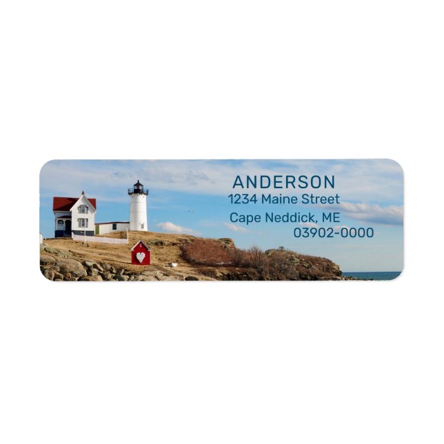 Nubble Heart Lighthouse Adresse de retour (Devant)