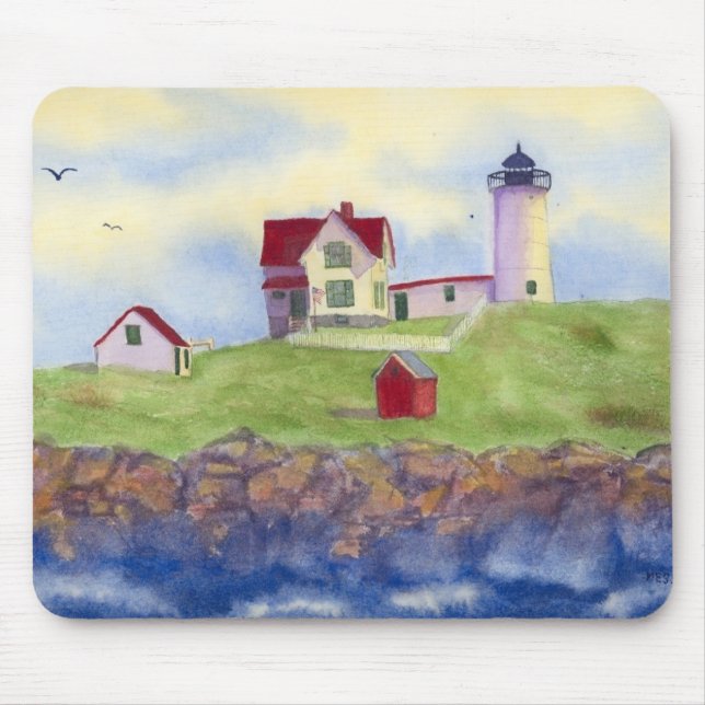 Nubble Light House York Maine Mouse Pad (Front)