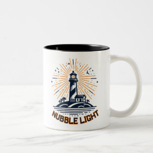 Nubble Light Maine Sunrise Two-Tone Coffee Mug
