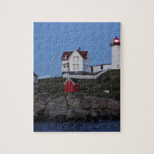 Nubble Lighthouse at Night Jigsaw Puzzle