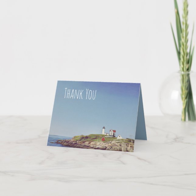 Nubble Lighthouse Carte de remerciements (Devant)