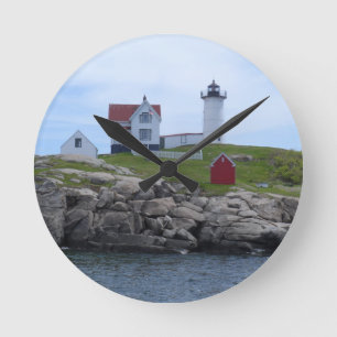 Nubble Lighthouse - Maine Round Clock