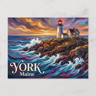 Nubble Lighthouse USA Postcard