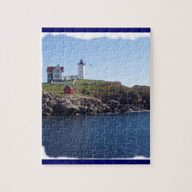 Nubbles Lighthouse, Maine Jigsaw Puzzle (Vertical)