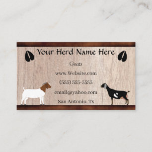 Nubian & Boer Goat Business Card