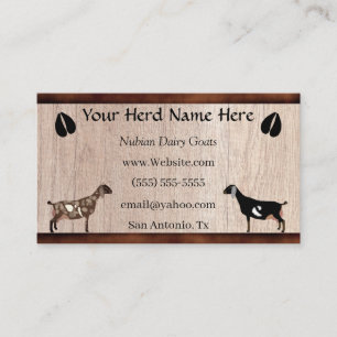 Nubian Dairy Goat Business Card