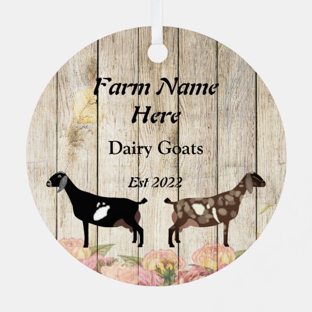 Nubian Dairy Goat - Milking Time Metal Ornament (Back)