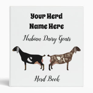 Nubian Dairy Goats Herd Book Binder