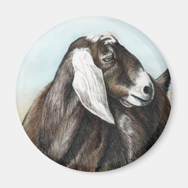 Nubian Goat Art Magnet (Front)